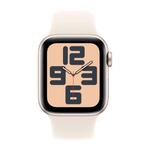 Apple Watch SE 2024 GPS 44mm Starlight Aluminium Case with Starlight Sport Band M/L