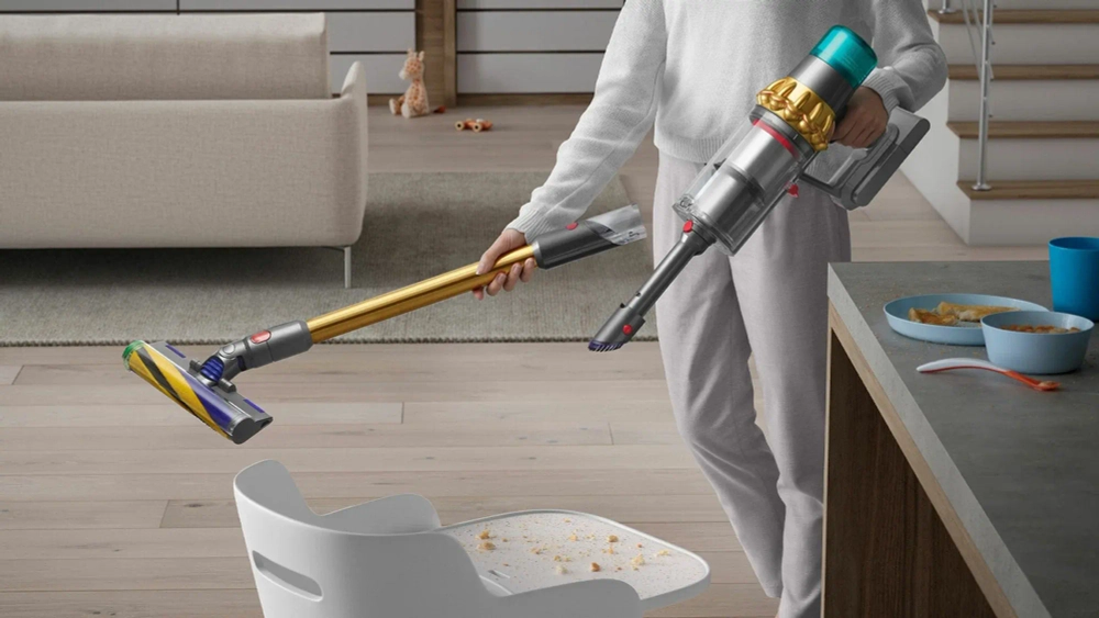 Вертикальный беспроводной пылесос Dyson V15 Detect Absolute (SV47) Gold/Gold