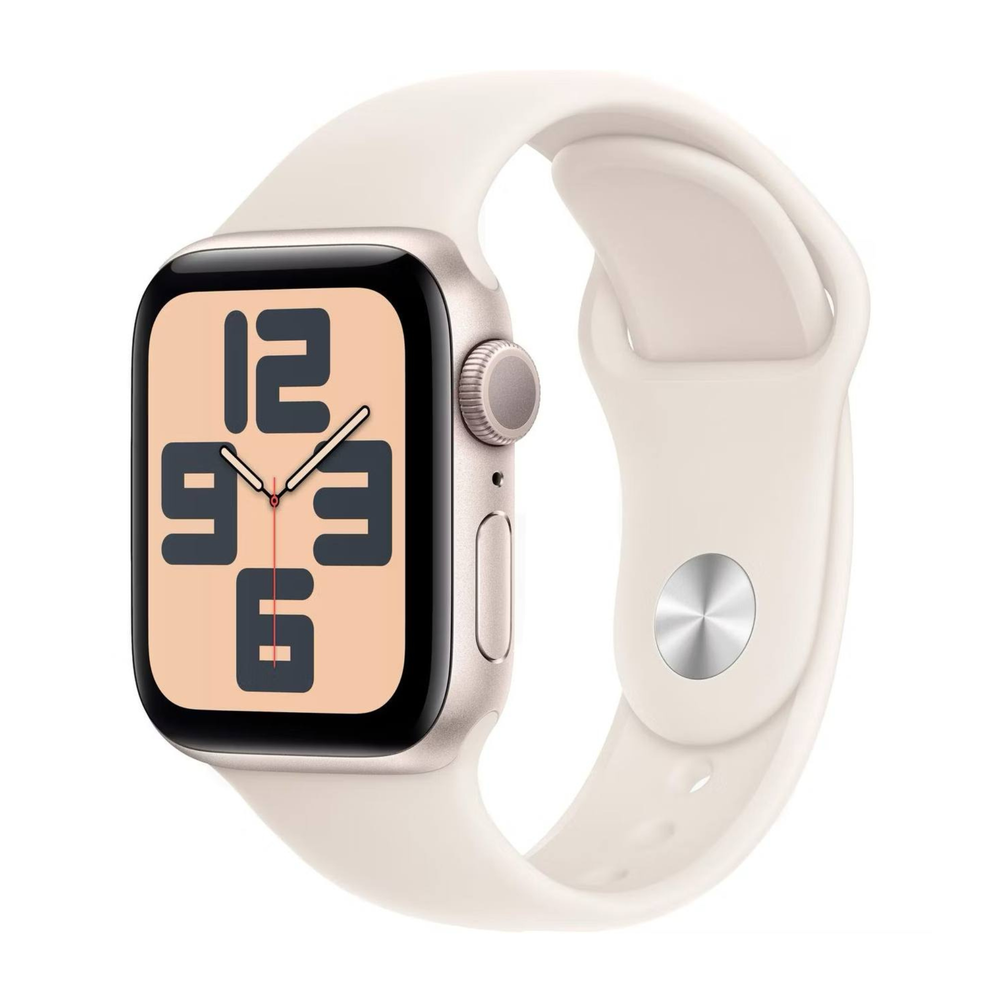 Apple Watch SE 2024 GPS 44mm Starlight Aluminium Case with Starlight Sport Band M/L