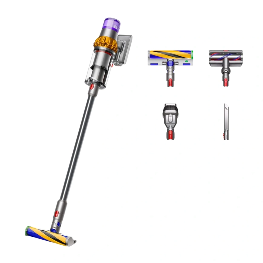 Вертикальный беспроводной пылесос Dyson V15 Detect Absolute (SV47) Yellow/Nickel