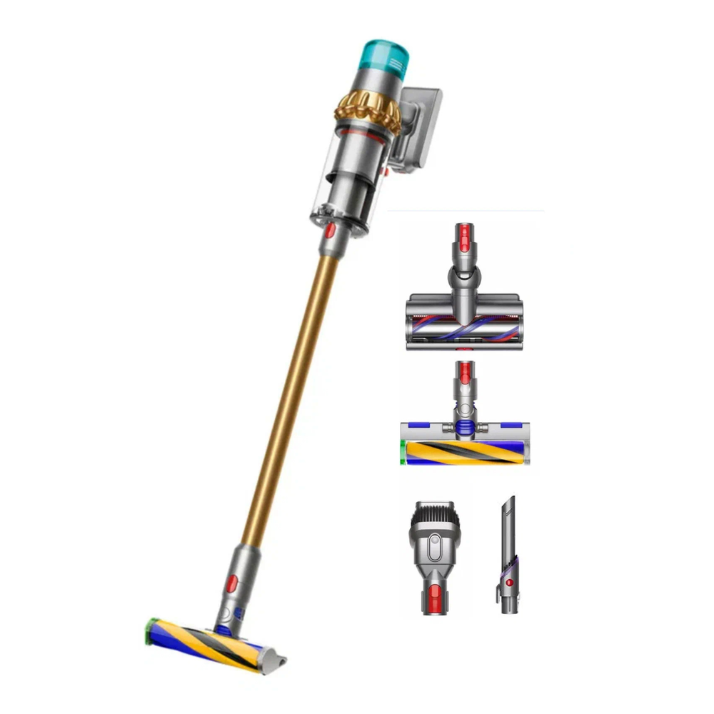Вертикальный беспроводной пылесос Dyson V15 Detect Absolute (SV47) Gold/Gold