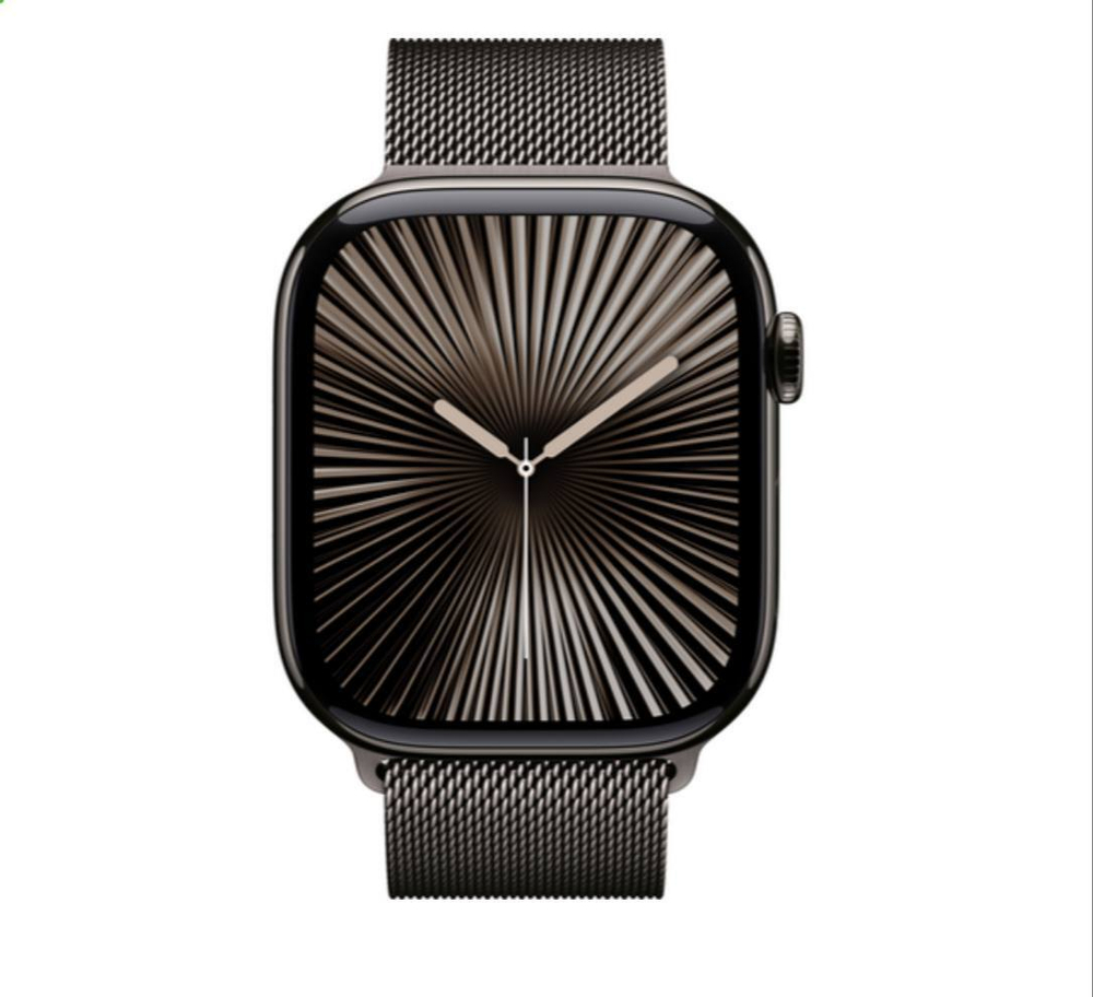 Apple Watch 10 46mm Slate Titanium Case with Milanese Loop, Slate