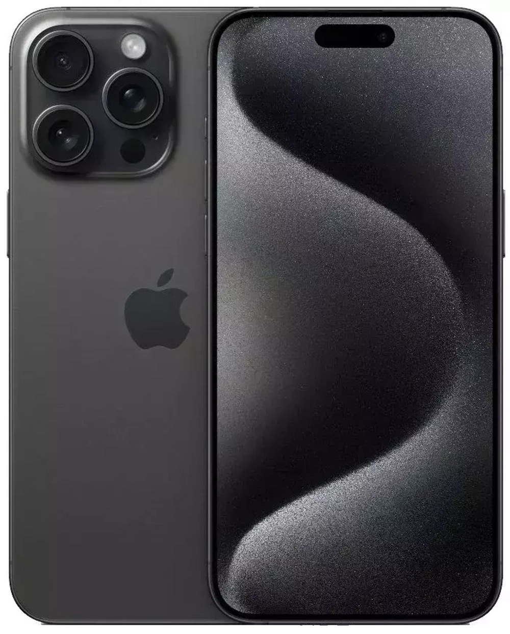 iPhone 15 Pro 128 ГБ, Dual: nano SIM + eSIM, чёрный титан