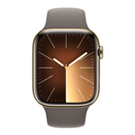 Apple Watch Series 9 45 мм Stainless Steel Gold with Sport Band Clay S/M