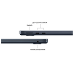Apple MacBook Air 15 (M4, 10C CPU/10C GPU, 2025), 16 ГБ, 256 ГБ SSD, Midnight (темная ночь)