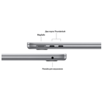 Apple MacBook Air 13 (2024) (M3, 8C CPU, 10C GPU), 8 ГБ, 512 ГБ SSD, Space Gray (серый космос) MRXP3