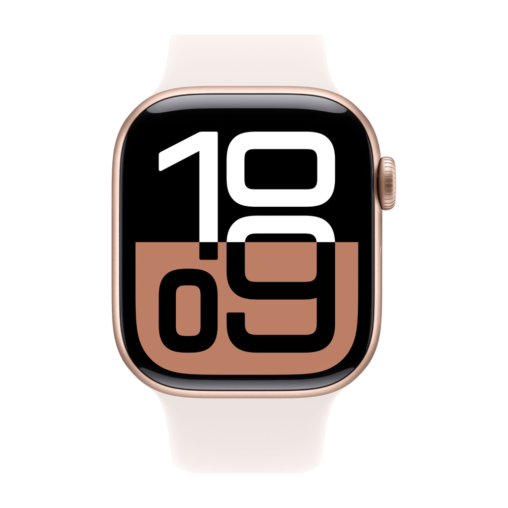 Apple Watch 10 42mm Rose Gold Aluminum Case with Sport Band M/L, Light Blush