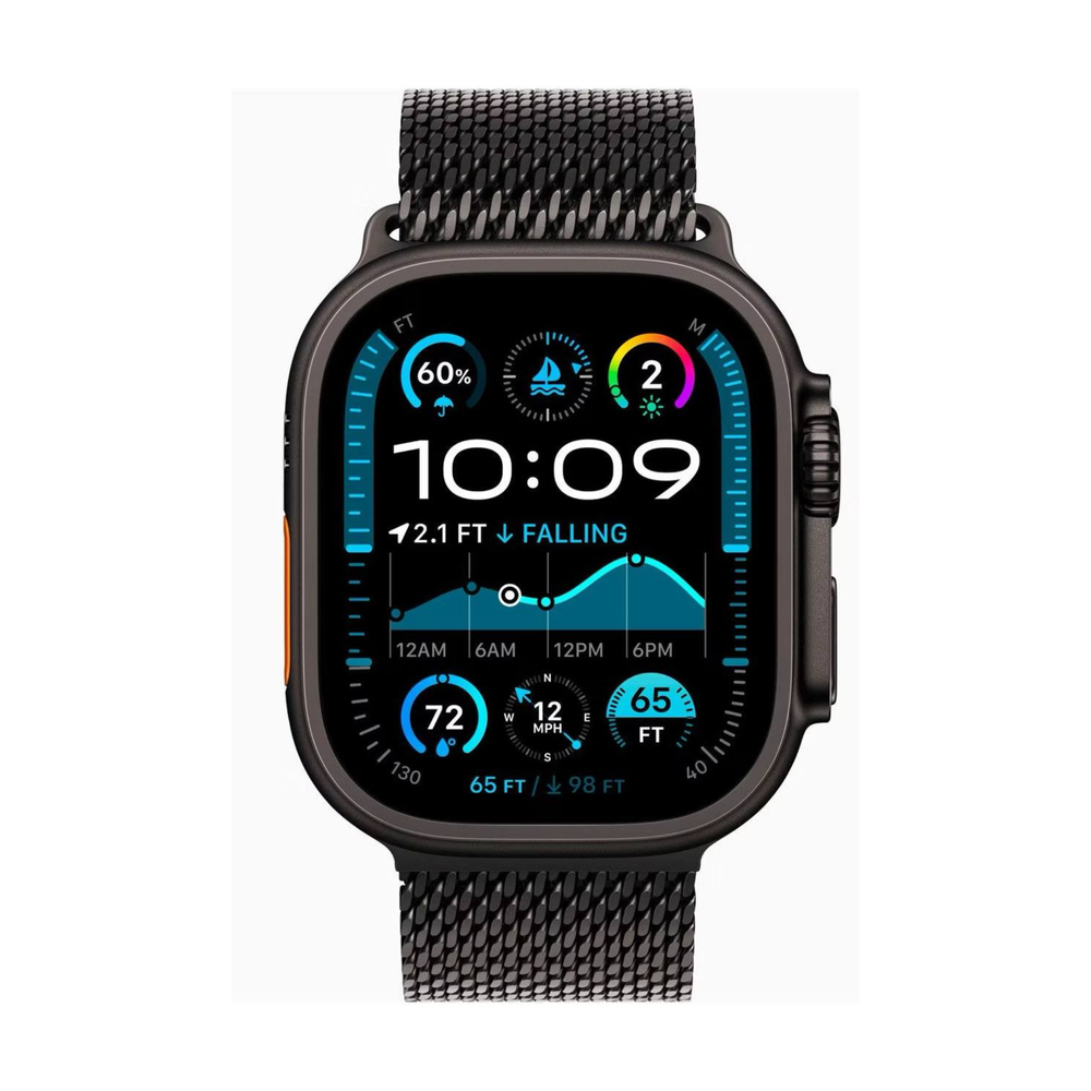 Apple Watch Ultra 2 (2024) 49mm Black Titanium Case with Black Titanium Milanese Loop L