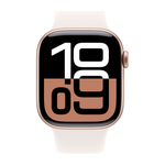 Apple Watch 10 46mm Rose Gold Aluminum Case with Sport Band S/M, Light Blush