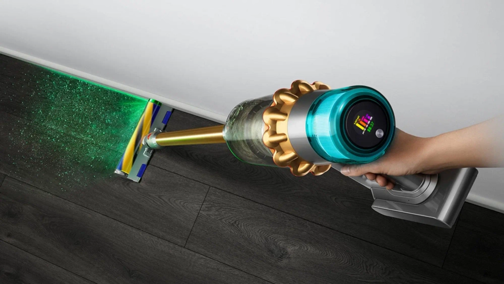 Вертикальный беспроводной пылесос Dyson V15 Detect Absolute (SV47) Gold/Gold