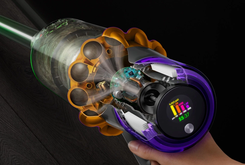 Вертикальный беспроводной пылесос Dyson V15s Detect Submarine (SV47) Yellow/Nickel